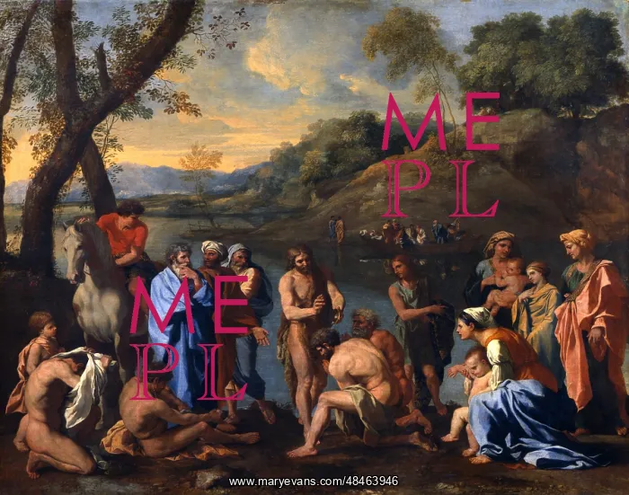 : St John the Baptist Baptising the People': Nicolas : St John the Baptist Baptising the People': Nicolas