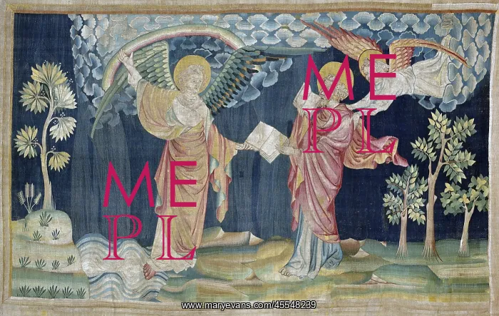 : St John Eating the Book. Apocalypse of Angers : St John Eating the Book. Apocalypse of Angers