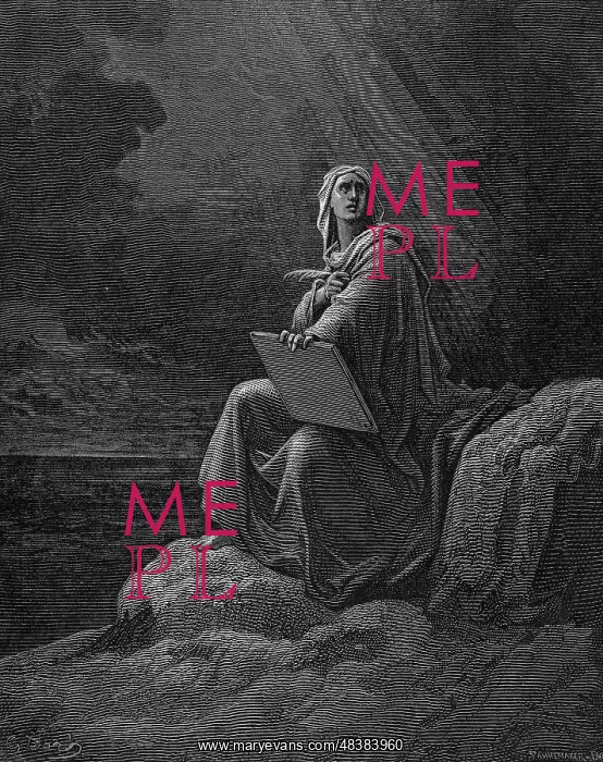 : St John on Patmos. Illustration by Gustave Dore : St John on Patmos. Illustration by Gustave Dore