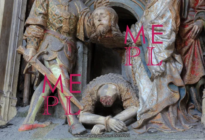 : St John relief, choir screen, Amiens cathedral : St John relief, choir screen, Amiens cathedral