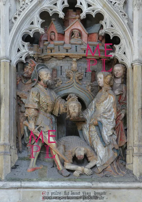 : St John relief, choir screen, Amiens cathedral : St John relief, choir screen, Amiens cathedral