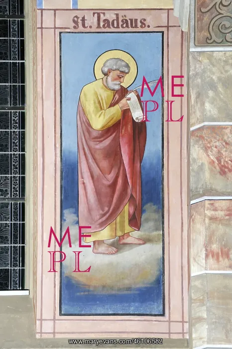 : St Judas Thaddeus, wall fresco : St Judas Thaddeus, wall fresco