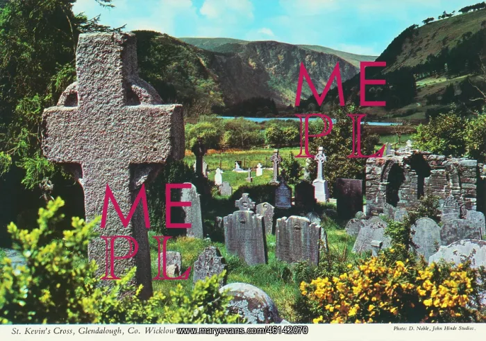 : St Kevin's Cross, Glendalough, County Wicklow, Ireland : St Kevin's Cross, Glendalough, County Wicklow, Ireland