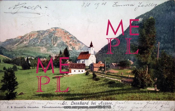 : St. Leonhard at Aussee. 1908 Photochrom. Photographer and? : St. Leonhard at Aussee. 1908 Photochrom. Photographer and?