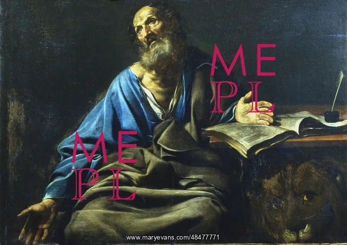 : St Mark the Evangelist. From under the table St : St Mark the Evangelist. From under the table St