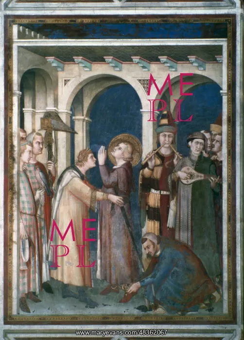 : St Martin is Knighted Artist: Simone Martini : St Martin is Knighted Artist: Simone Martini