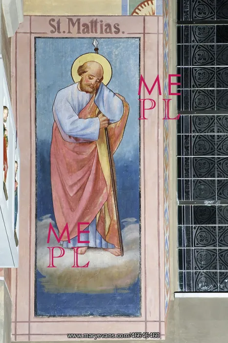 : St Matthew, wall fresco : St Matthew, wall fresco