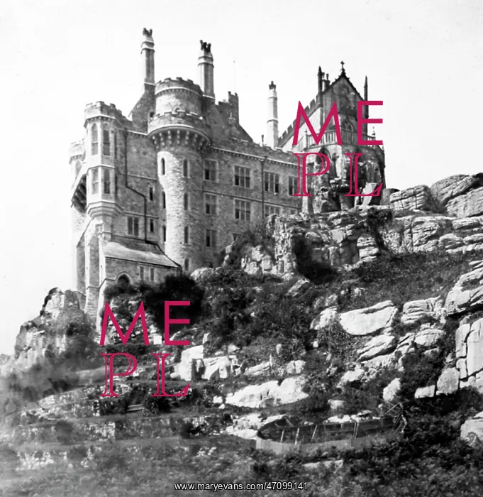 : St. Michael's Mount, Cornwall, Victorian period : St. Michael's Mount, Cornwall, Victorian period