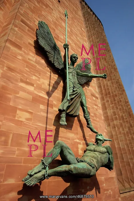 : St Michael's Victory over the Devil, Coventry Cathedral : St Michael's Victory over the Devil, Coventry Cathedral