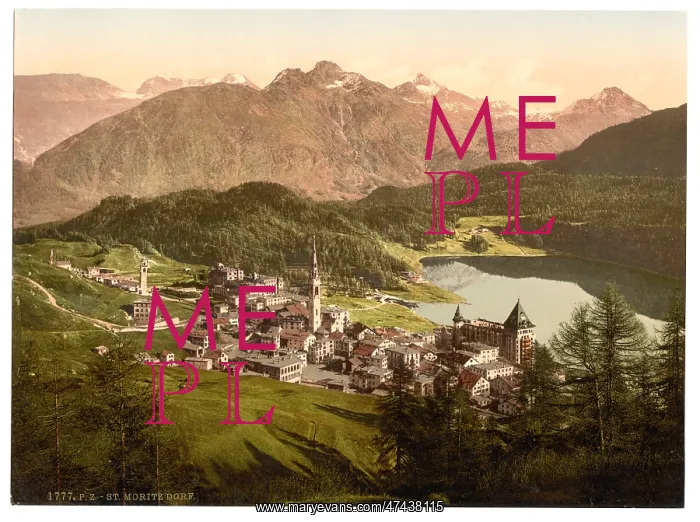  : St. Moritz, general view, Grisons, Switzerland