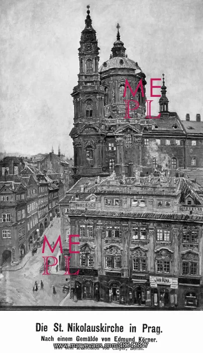 : The St. Nicholas Church in Prague, 1914 : The St. Nicholas Church in Prague, 1914