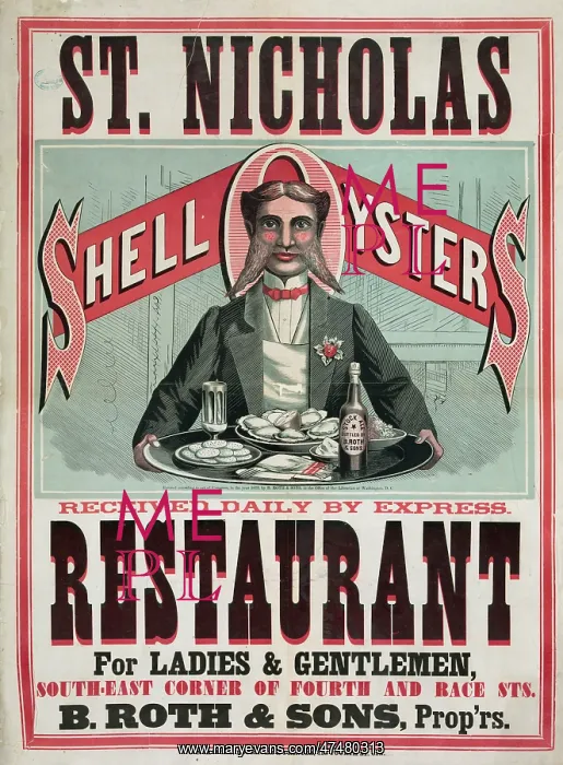 : St. Nicholas Restaurant. Shell oysters received daily by exp : St. Nicholas Restaurant. Shell oysters received daily by exp