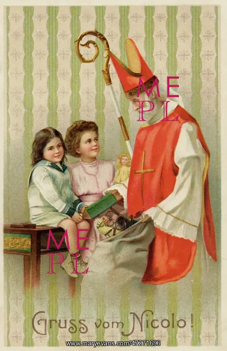 : St Nicolas of Myra depicted as Santa Claus, Father Christmas : St Nicolas of Myra depicted as Santa Claus, Father Christmas