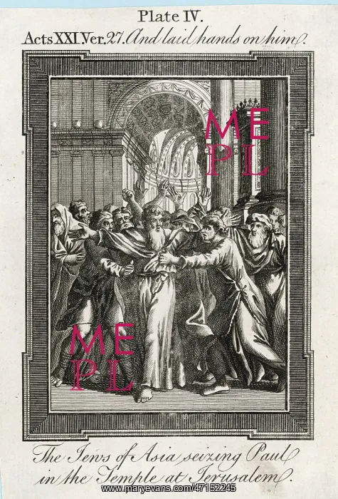 : St Paul seized in the Temple in Jerusalem : St Paul seized in the Temple in Jerusalem