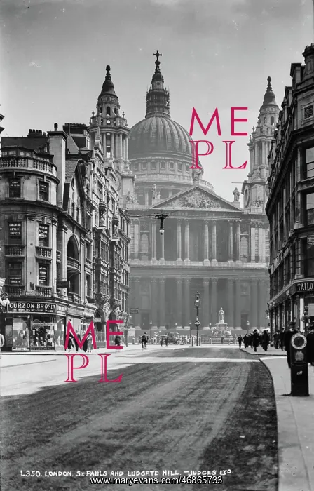 : St. Paul's Cathedral and Ludgate Hill : St. Paul's Cathedral and Ludgate Hill