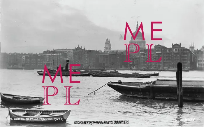 : St. Paul's Cathedral from the River Thames : St. Paul's Cathedral from the River Thames