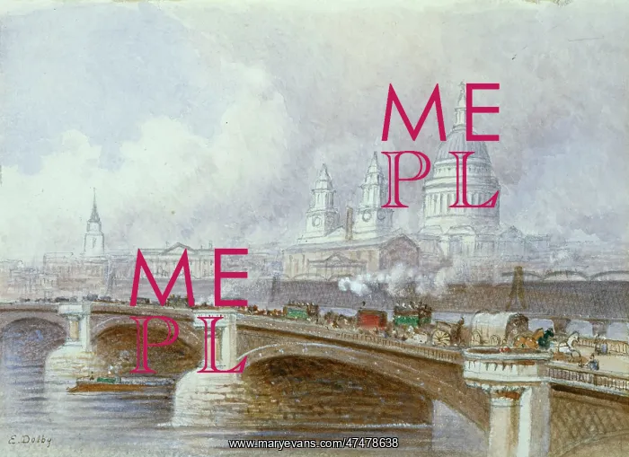 : St Paul's Cathedral – view from the Thames : St Paul's Cathedral – view from the Thames