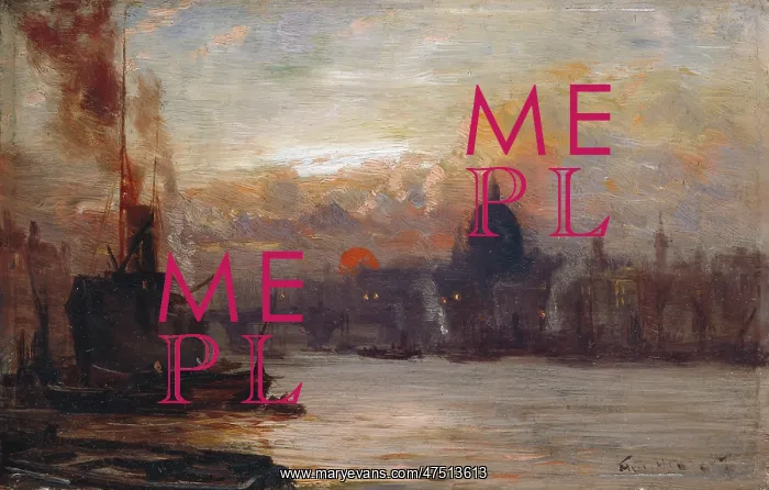  : St Paul's from the Thames ' with sunset