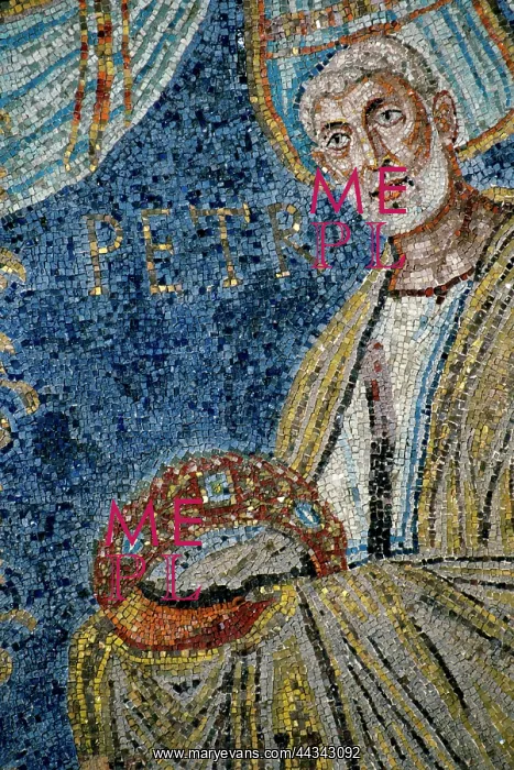 : St. Peter. Detail of the : St. Peter. Detail of the