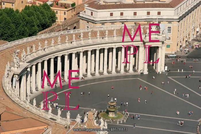 : St Peter's Square, Vatican, Rome, by Bernini : St Peter's Square, Vatican, Rome, by Bernini