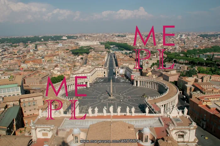 : St Peter's Square, Vatican, Rome, by Bernini : St Peter's Square, Vatican, Rome, by Bernini