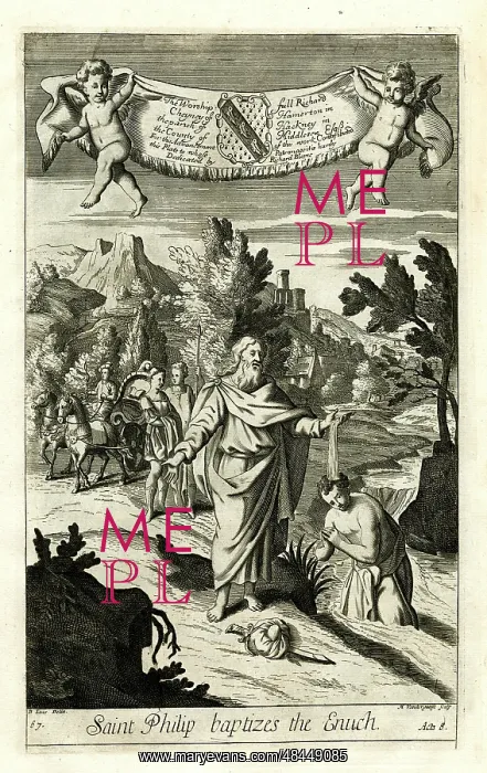 : St Philip baptises the eunuch : St Philip baptises the eunuch