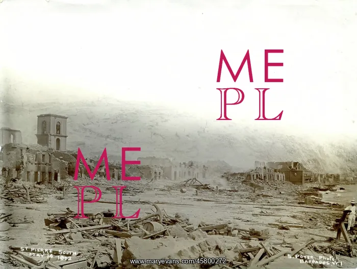 : St Pierre, after the eruption of Mount Pelee : St Pierre, after the eruption of Mount Pelee