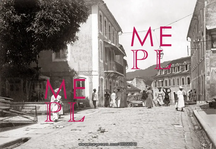 : St Pierre, Martinique, West Indies, circa 1900 - Rue Victor : St Pierre, Martinique, West Indies, circa 1900 - Rue Victor