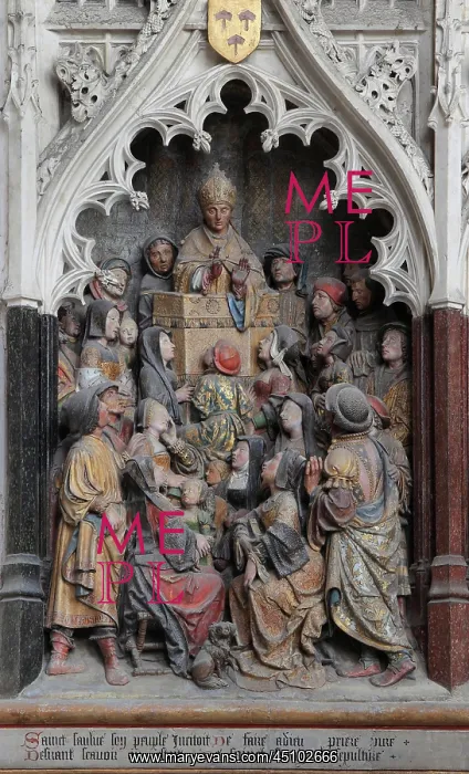 : St Saulve, choir screen, Amiens Cathedral, Picardy, France : St Saulve, choir screen, Amiens Cathedral, Picardy, France