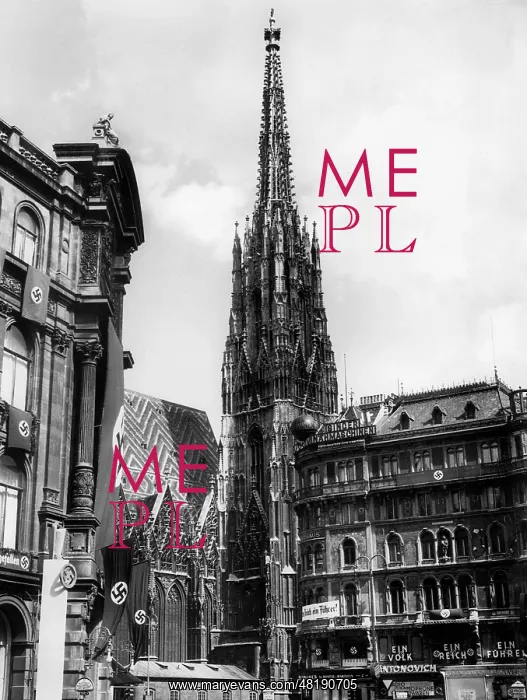 : St. Stephan's Cathedral in Vienna after the annexation of Au : St. Stephan's Cathedral in Vienna after the annexation of Au