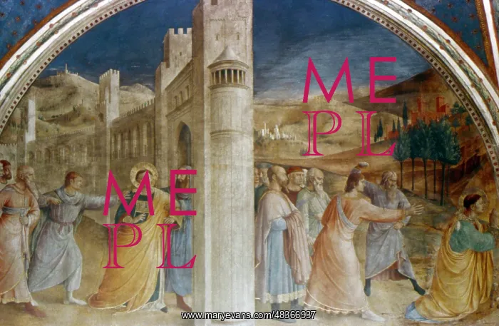 : St Stephen being led to His Martyrdom. east wall : St Stephen being led to His Martyrdom. east wall