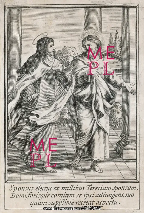  : St Teresa of Avila with Christ