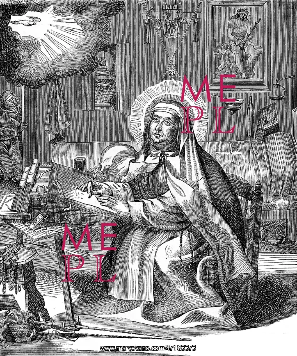 : St Teresa of Avila writing : St Teresa of Avila writing