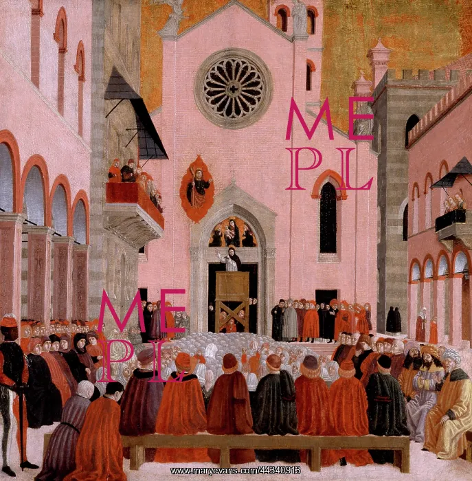 : St Vincent Ferrer preaching before a Pope : St Vincent Ferrer preaching before a Pope