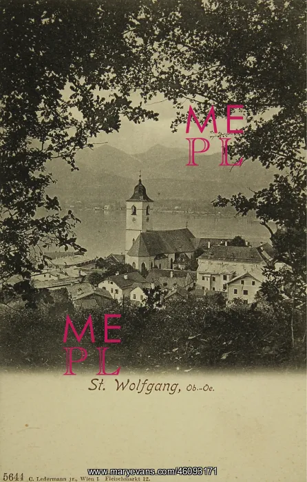 : St. Wolfgang at Lake Wolfgang. View from the : St. Wolfgang at Lake Wolfgang. View from the