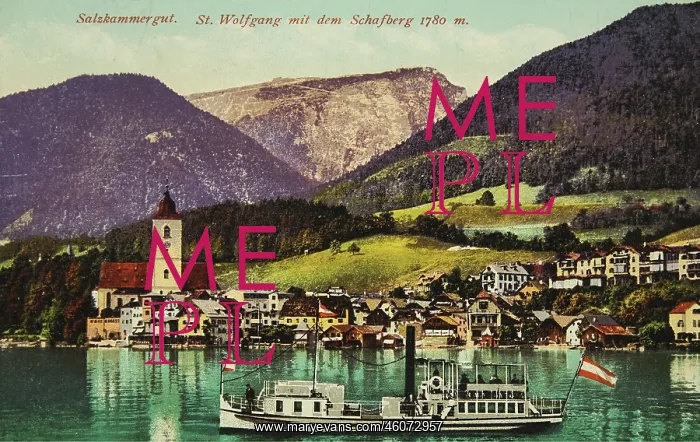 : St. Wolfgang to the Schafberg (1780 m). Overlooking : St. Wolfgang to the Schafberg (1780 m). Overlooking