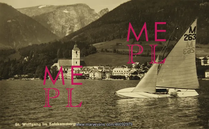 : St. Wolfgang with Schafberg. View over the Lake : St. Wolfgang with Schafberg. View over the Lake