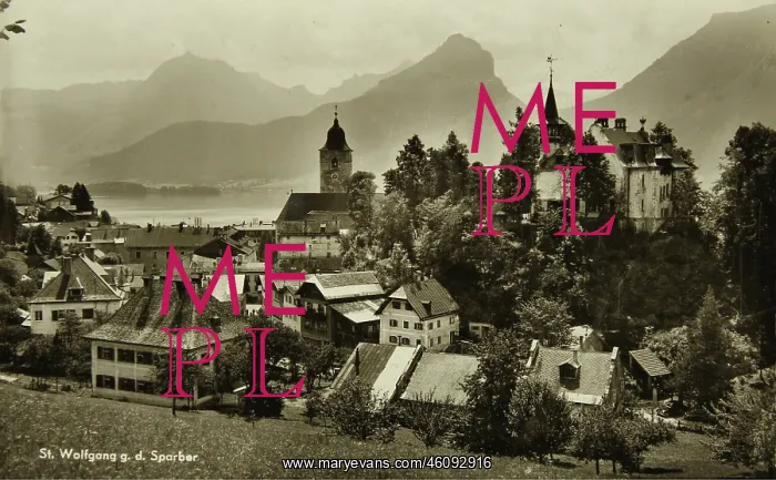 : St. Wolfgang towards the Sparber. About 1950 : St. Wolfgang towards the Sparber. About 1950