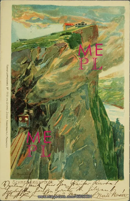 : St. Wolfgang. Summit of Schafberg. 1900. Colour : St. Wolfgang. Summit of Schafberg. 1900. Colour