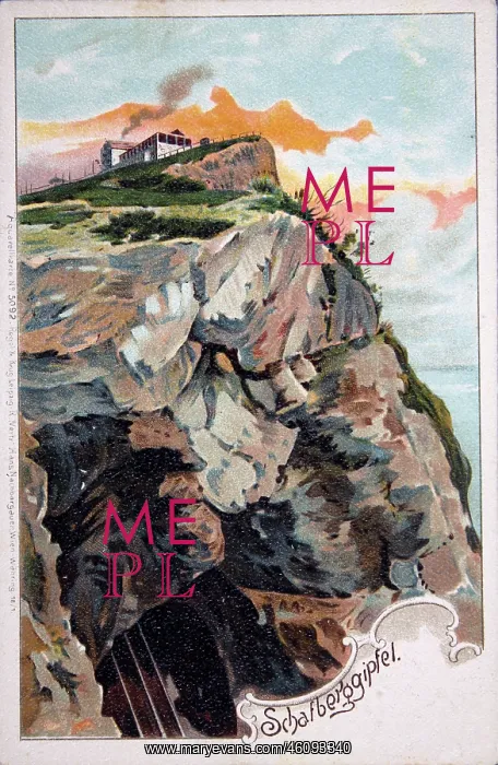 : St. Wolfgang. Summit of Schafberg. 1900. Colour : St. Wolfgang. Summit of Schafberg. 1900. Colour