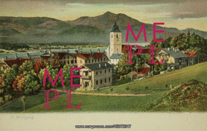 : St. Wolfgang. View from the mountain to the : St. Wolfgang. View from the mountain to the