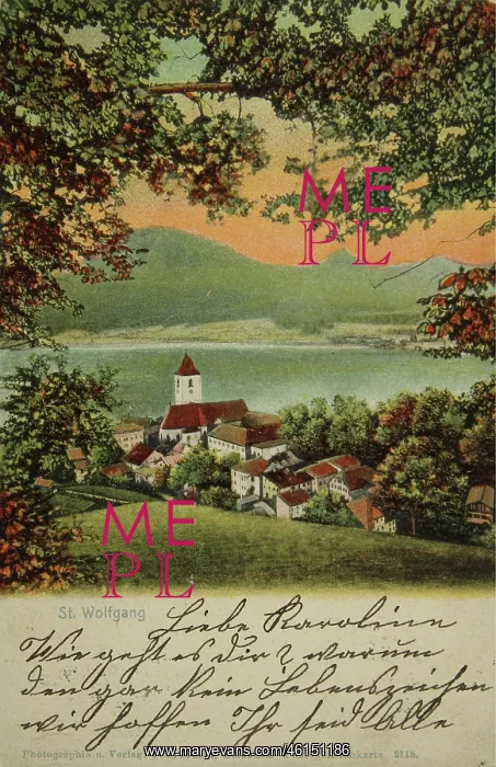 : St. Wolfgang. View from the mountain to the : St. Wolfgang. View from the mountain to the