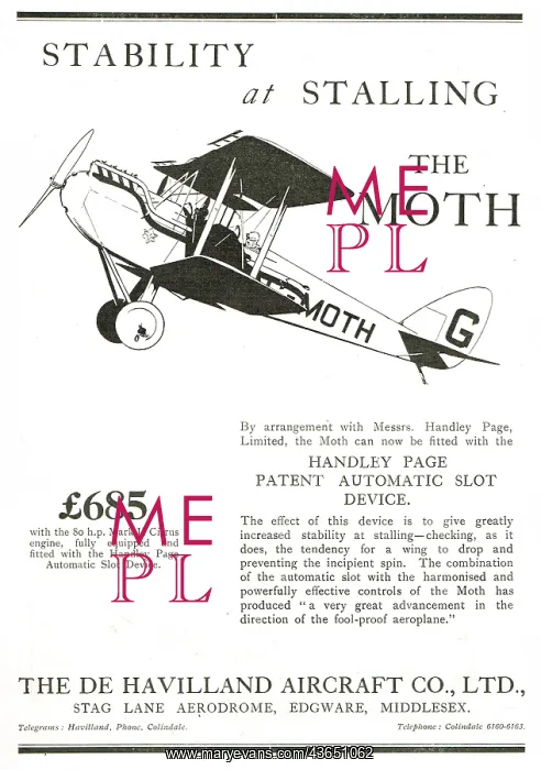 : Stability At Stalling In The De Havilland : Stability At Stalling In The De Havilland
