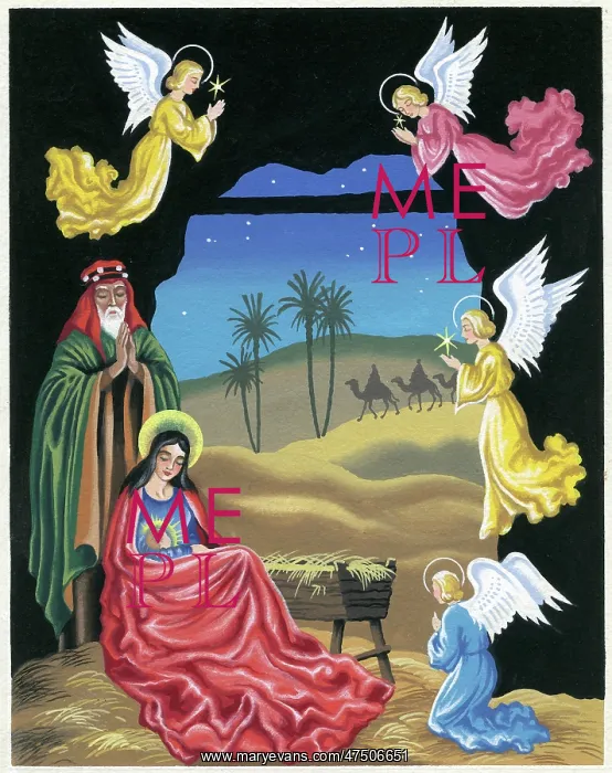 : Stable at Bethlehem with Christmas trees : Stable at Bethlehem with Christmas trees
