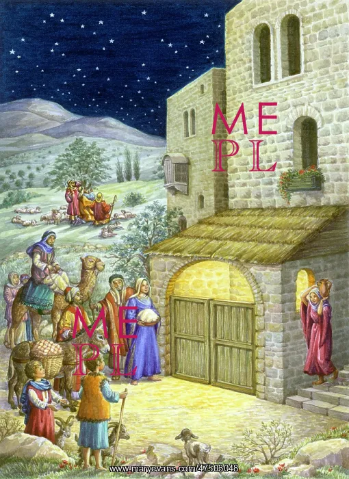 : The Stable at Bethlehem at night : The Stable at Bethlehem at night