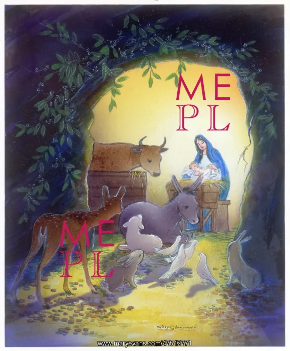 : The Stable at Bethlehem at night : The Stable at Bethlehem at night