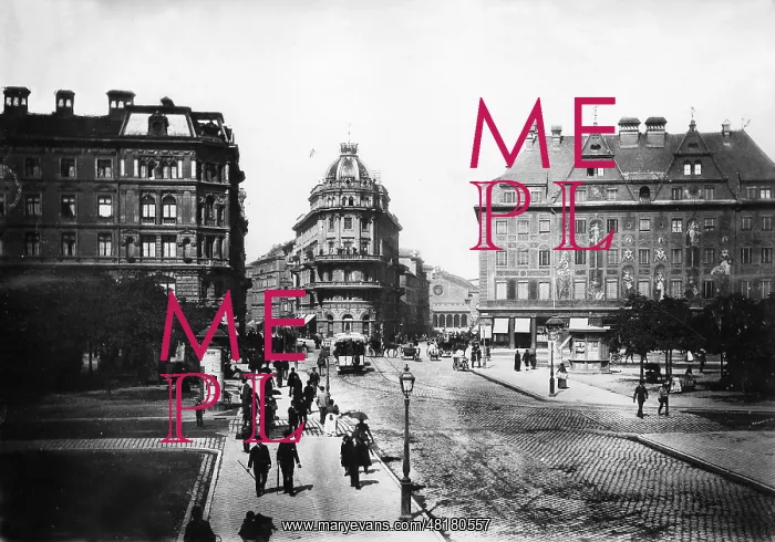 : The Stachus in Munich, around 1890 : The Stachus in Munich, around 1890