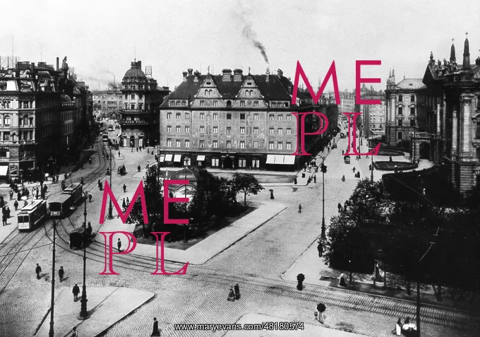 : The Stachus in Munich, before 1914 : The Stachus in Munich, before 1914