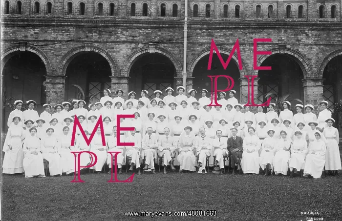 : Staff of Rangoon General Hospital, incl Lily Mary McKenzie : Staff of Rangoon General Hospital, incl Lily Mary McKenzie