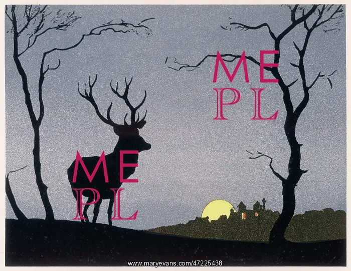 : STAG SILHOUETTED : STAG SILHOUETTED